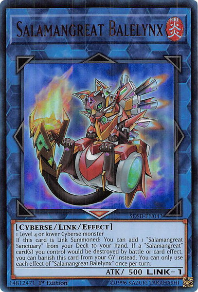 Salamangreat Balelynx trading card from Structure Deck: Soulburner Salamangreat Balelynx - Structure Deck: Soulburner YuGiOh trading card