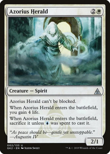 Azorius Herald trading card from Ravnica Allegiance: Guild Kits Azorius Herald - Ravnica Allegiance: Guild Kits Magic: The Gathering trading card