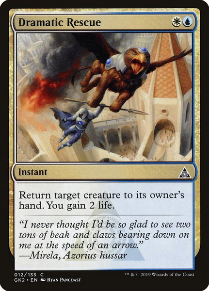 Dramatic Rescue trading card from Ravnica Allegiance: Guild Kits Dramatic Rescue - Ravnica Allegiance: Guild Kits Magic: The Gathering trading card