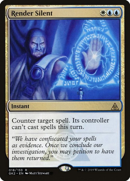 Render Silent trading card from Ravnica Allegiance: Guild Kits Render Silent - Ravnica Allegiance: Guild Kits Magic: The Gathering trading card