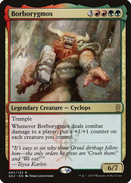 Borborygmos trading card from Ravnica Allegiance: Guild Kits Borborygmos - Ravnica Allegiance: Guild Kits Magic: The Gathering trading card