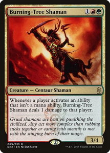 Burning-Tree Shaman - Ravnica Allegiance: Guild Kits (GK2) #89 - Rare Magic: The Gathering Trading Card