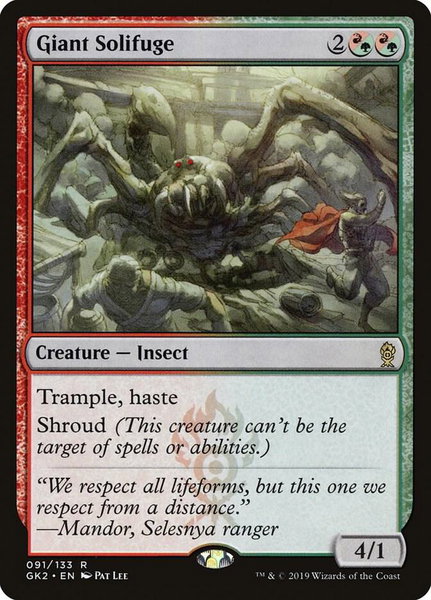 Giant Solifuge trading card from Ravnica Allegiance: Guild Kits Giant Solifuge - Ravnica Allegiance: Guild Kits Magic: The Gathering trading card