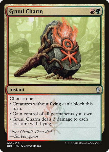 Gruul Charm trading card from Ravnica Allegiance: Guild Kits Gruul Charm - Ravnica Allegiance: Guild Kits Magic: The Gathering trading card