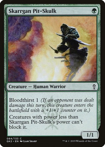 Skarrgan Pit-Skulk trading card from Ravnica Allegiance: Guild Kits Skarrgan Pit-Skulk - Ravnica Allegiance: Guild Kits Magic: The Gathering trading card