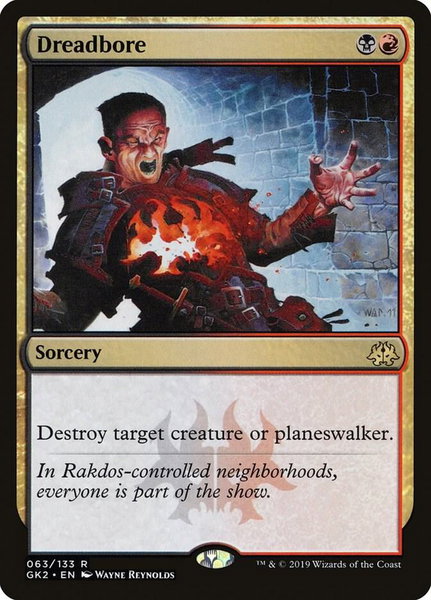 Dreadbore trading card from Ravnica Allegiance: Guild Kits Dreadbore - Ravnica Allegiance: Guild Kits Magic: The Gathering trading card