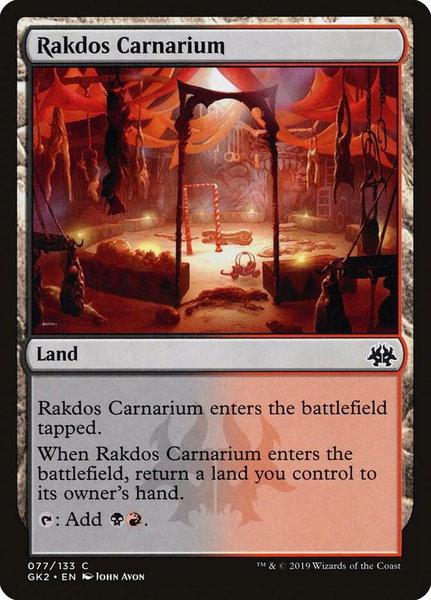 Rakdos Carnarium trading card from Ravnica Allegiance: Guild Kits Rakdos Carnarium - Ravnica Allegiance: Guild Kits Magic: The Gathering trading card