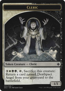 Cleric // Treasure Double-Sided Token - Ravnica Allegiance: Guild Kits (GK2) #4 // 12 - Token Magic: The Gathering Trading Card