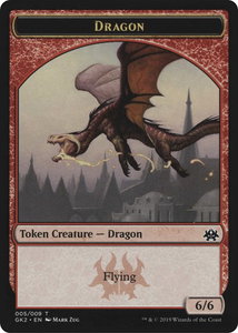 Dragon // Goblin Double-Sided Token - Ravnica Allegiance: Guild Kits (GK2) #5 // 6 - Token Magic: The Gathering Trading Card