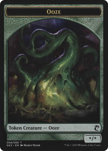 Ooze // Frog Lizard Double-Sided Token - Ravnica Allegiance: Guild Kits (GK2) #9 // 6 - Token Magic: The Gathering Trading Card