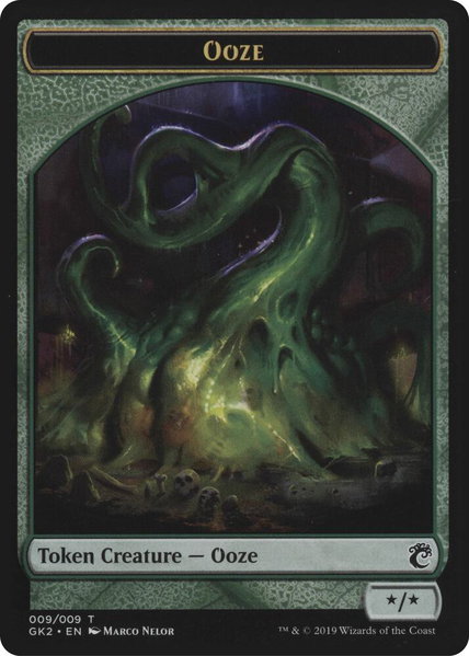 Ooze // Frog Lizard Double-Sided Token trading card from Ravnica Allegiance: Guild Kits Ooze // Frog Lizard Double-Sided Token - Ravnica Allegiance: Guild Kits Magic: The Gathering trading card