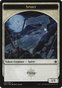 Spirit (002) // Spirit (010) Double-Sided Token - Ravnica Allegiance: Guild Kits (GK2) #2 - Token Magic: The Gathering Trading Card