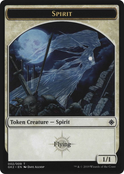 Spirit (002) // Spirit (010) Double-Sided Token - Ravnica Allegiance: Guild Kits Magic: The Gathering trading card