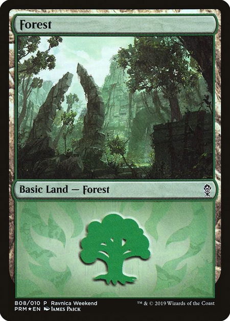 Forest - Gruul (B08) - Launch Party & Release Event Promos Magic: The Gathering trading card