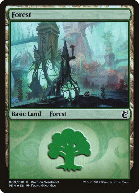 Forest - Simic (B09) - Launch Party & Release Event Promos Magic: The Gathering trading card