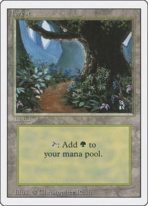 Forest (B) - Revised Edition (3ED) #286 - Land Magic: The Gathering Trading Card