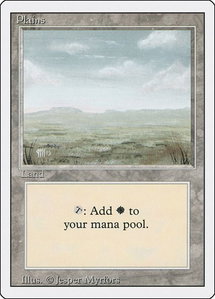 Plains (C) - Revised Edition (3ED) #295 - Land Magic: The Gathering Trading Card