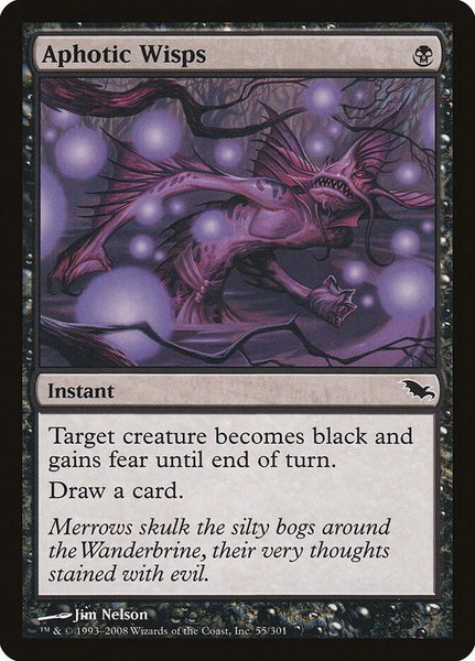 Aphotic Wisps - Shadowmoor Magic: The Gathering trading card