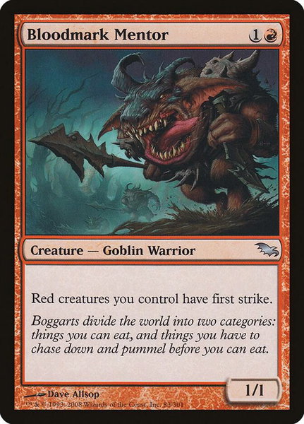 Bloodmark Mentor - Shadowmoor Magic: The Gathering trading card