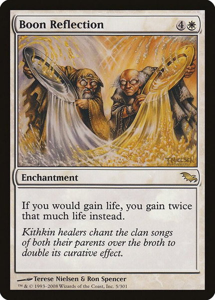 Boon Reflection trading card from Shadowmoor Boon Reflection - Shadowmoor Magic: The Gathering trading card
