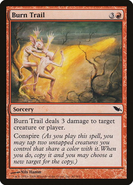 Burn Trail trading card from Shadowmoor Burn Trail - Shadowmoor Magic: The Gathering trading card