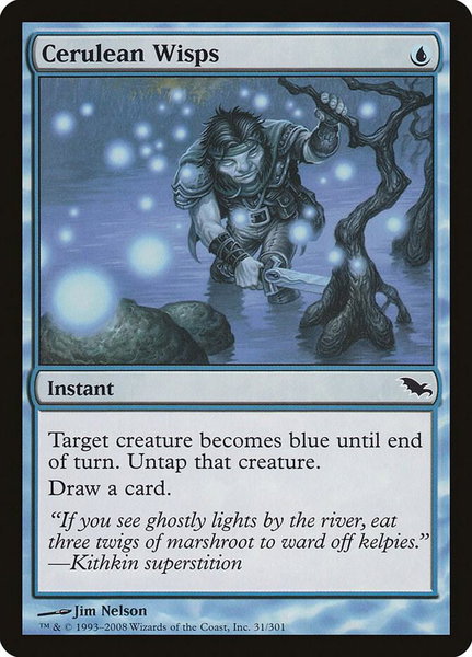Cerulean Wisps - Shadowmoor Magic: The Gathering trading card