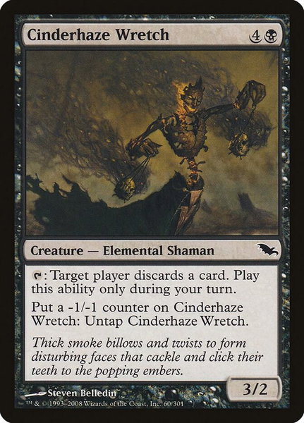 Cinderhaze Wretch trading card from Shadowmoor Cinderhaze Wretch - Shadowmoor Magic: The Gathering trading card