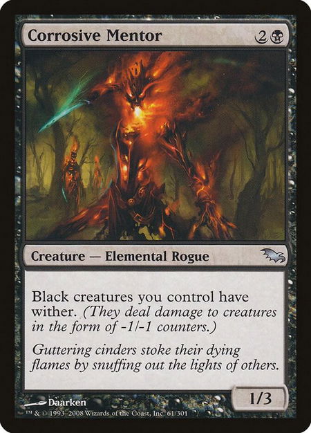 Corrosive Mentor - Shadowmoor Magic: The Gathering trading card