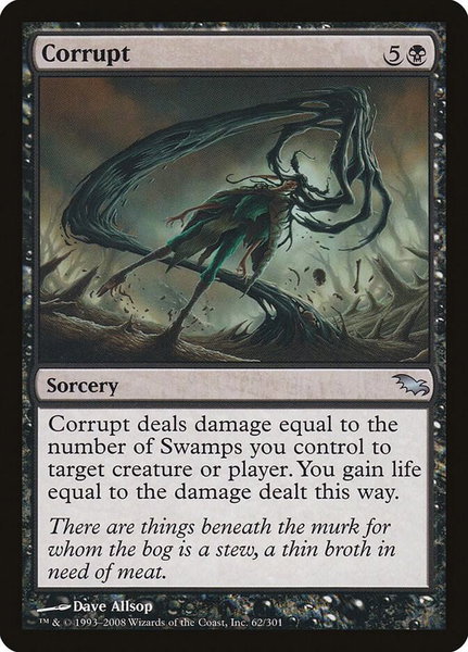 Corrupt trading card from Shadowmoor Corrupt - Shadowmoor Magic: The Gathering trading card