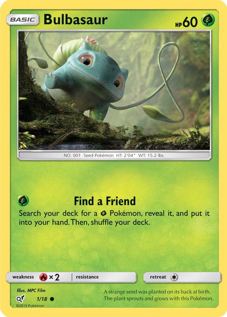 Bulbasaur (Holo Common) - Detective Pikachu Pokémon trading card