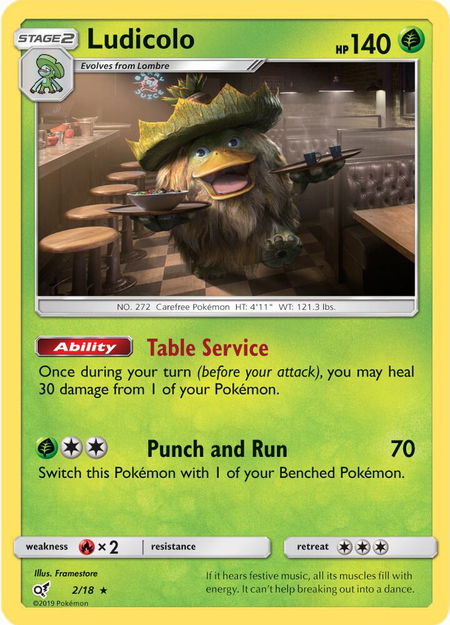 Ludicolo - Detective Pikachu Pokémon trading card