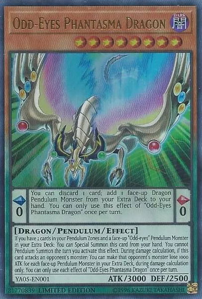 Odd-Eyes Phantasma Dragon - Yu-Gi-Oh! ARC-V Promo Cards YuGiOh trading card
