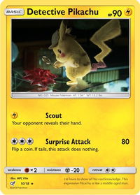 Detective Pikachu - Detective Pikachu (DEP) #10/18 - Rare Pokémon Trading Card