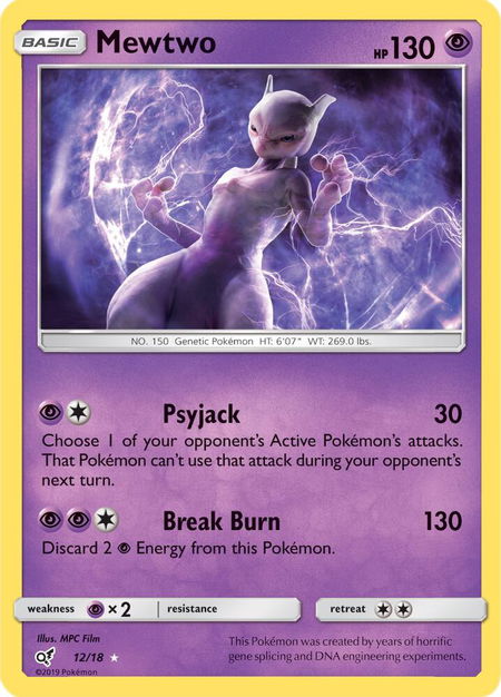 Mewtwo - Detective Pikachu Pokémon trading card