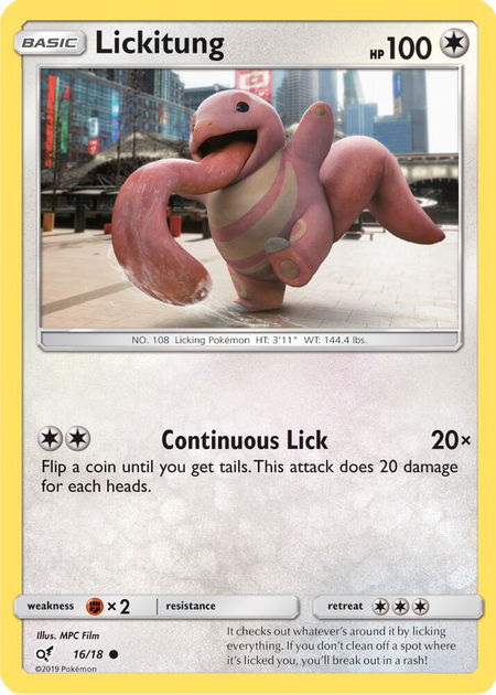 Lickitung (Holo Common) - Detective Pikachu Pokémon trading card