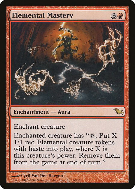Elemental Mastery trading card from Shadowmoor Elemental Mastery - Shadowmoor Magic: The Gathering trading card