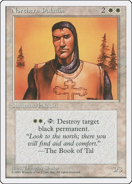 Northern Paladin trading card from Fourth Edition Northern Paladin - Fourth Edition Magic: The Gathering trading card