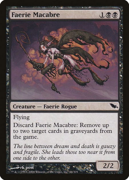 Faerie Macabre - Shadowmoor Magic: The Gathering trading card