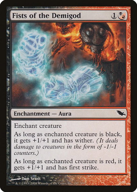 Fists of the Demigod - Shadowmoor Magic: The Gathering trading card