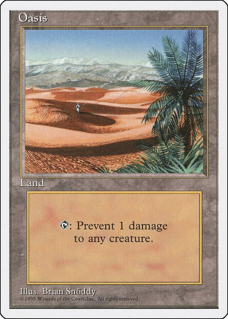Oasis - Fourth Edition Magic: The Gathering trading card