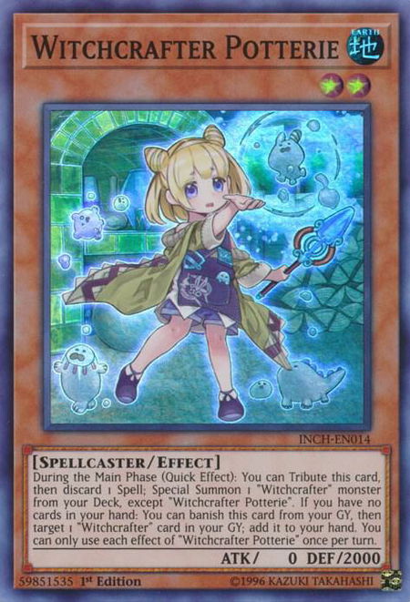 Witchcrafter Potterie - The Infinity Chasers YuGiOh trading card
