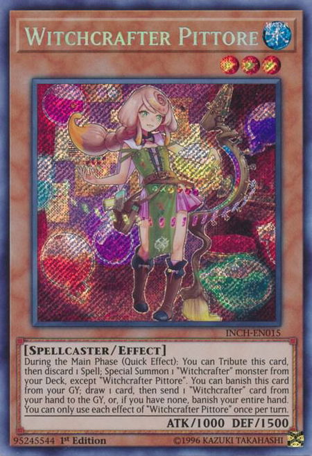 Witchcrafter Pittore - The Infinity Chasers YuGiOh trading card