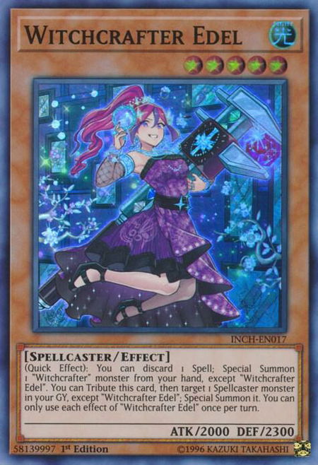 Witchcrafter Edel - The Infinity Chasers YuGiOh trading card