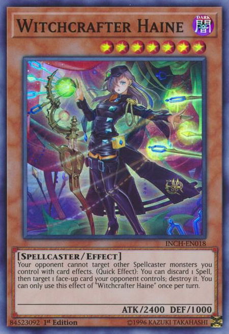 Witchcrafter Haine - The Infinity Chasers YuGiOh trading card