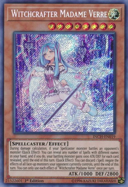 Witchcrafter Madame Verre - The Infinity Chasers YuGiOh trading card