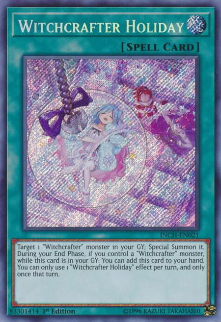 Witchcrafter Holiday - The Infinity Chasers YuGiOh trading card