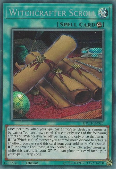 Witchcrafter Scroll - The Infinity Chasers YuGiOh trading card