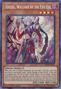 Serziel, Watcher of the Evil Eye - The Infinity Chasers (INCH) #INCH-EN027 - Secret Rare YuGiOh Trading Card