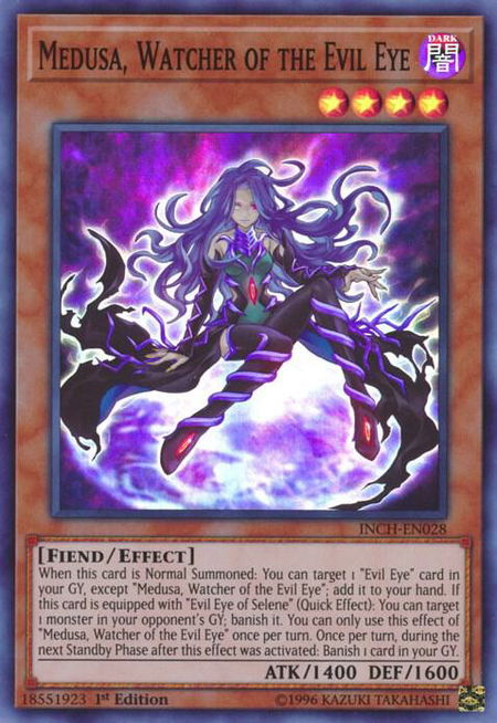 Medusa, Watcher of the Evil Eye - The Infinity Chasers YuGiOh trading card