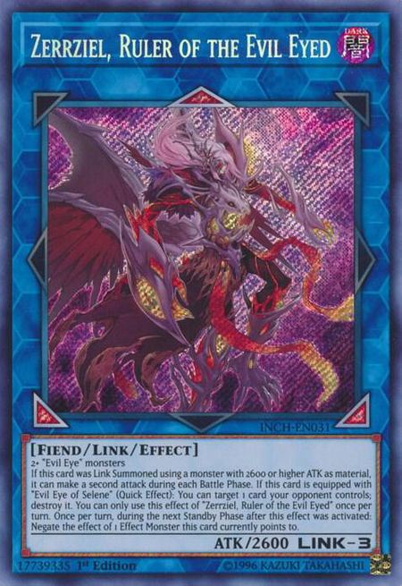 Zerrziel, Ruler of the Evil Eyed - The Infinity Chasers YuGiOh trading card